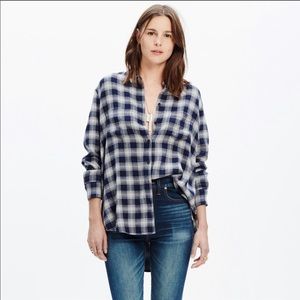 Madewell oversized plaid shirt